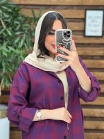 مانتو زرشکی بنفش