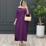 مانتو کراش پیراهنی آستین پاگن کد 3317