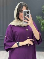 مانتو بنفش بلند