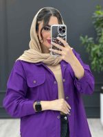 استایل با مانتو بنفش