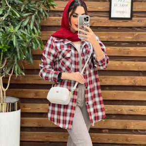 مانتو چهارخونه دو جیب پاکتی کد 3325