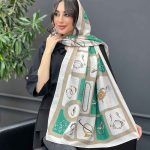 شال طرح دوچرخه کد 3240