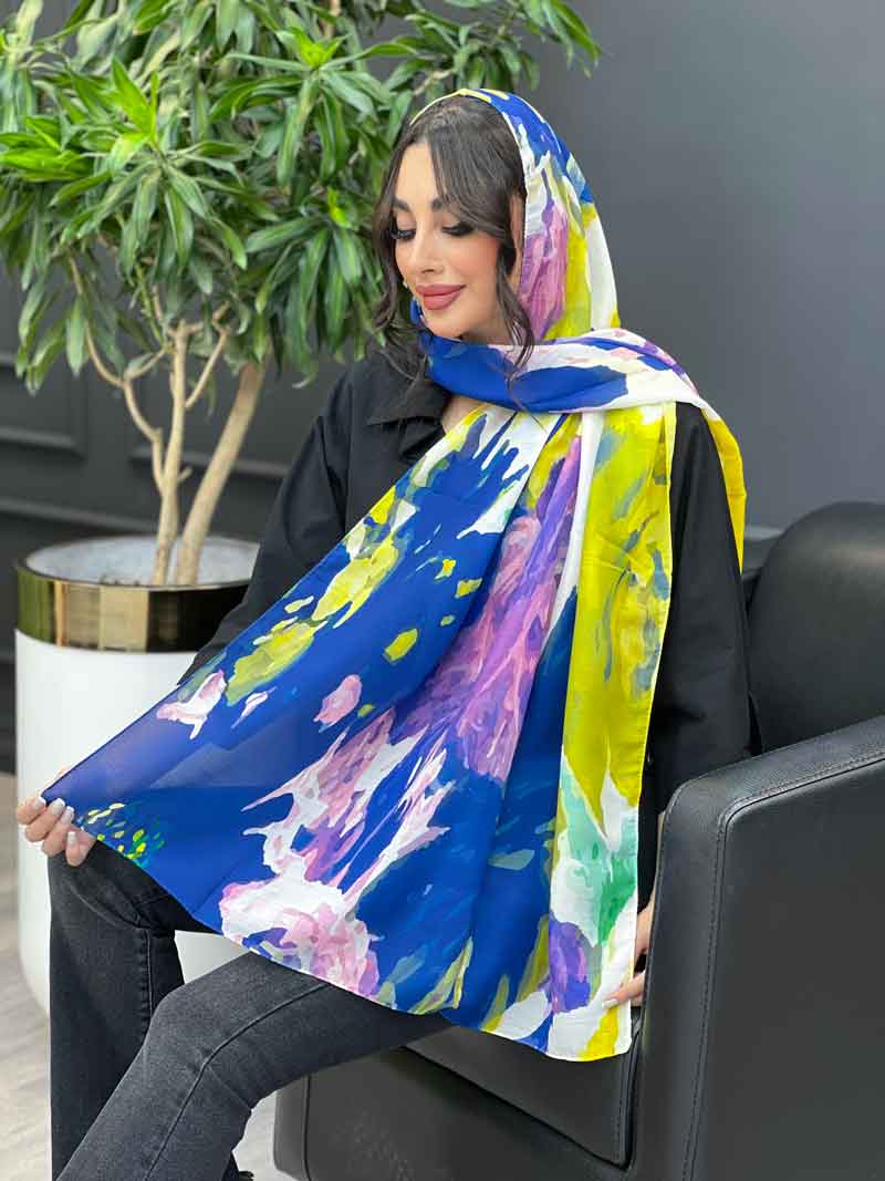 شال حریر نخ آبرنگی کد 3246 شال حریر نخ آبرنگی کد 3246