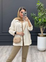 استایل با مانتو شیری