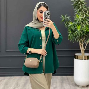 مانتو شومیزی پایین هلال کد 3351