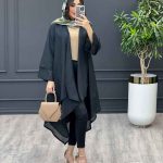 مانتو نازلی بلند مدل شقایق 2957