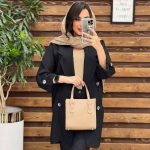 مانتو حصیری چهاردکمه نقره ای کد 3202