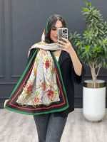 شال گوچی طرح گلدار کد 3226 - تصویر 3