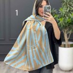 شال حریر نخ طرح دار کد 3249
