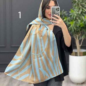 شال حریر نخ طرح دار کد 3249