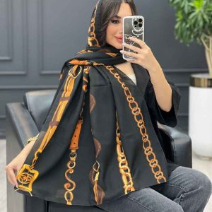 شال طرح زنجیر و کمربندی کد 3244