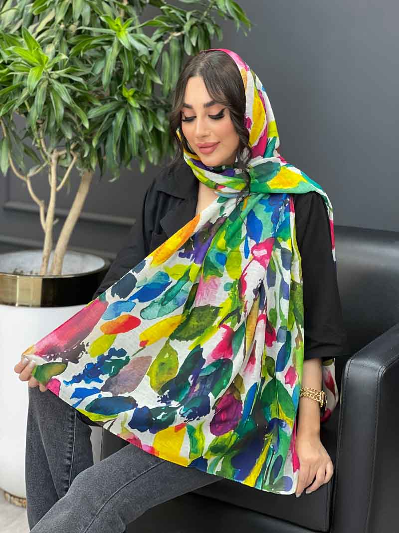 شال طرح آبرنگی کد 3250 شال طرح آبرنگی کد 3250