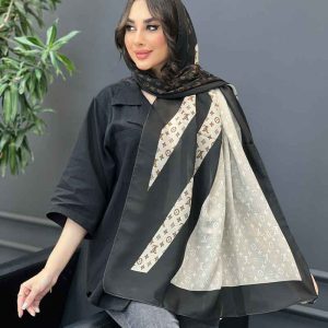 شال حریر نخ طرح LY کد 3242