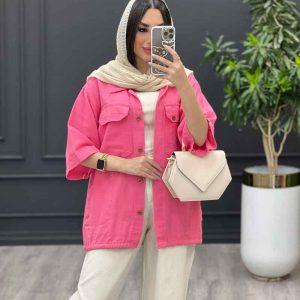 مانتو لینن چهارجیب پایین گت کد 3311