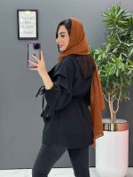 مانتو لینن آستین گت سرشونه ژیله کد 2959 - تصویر 10