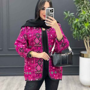 مانتو کتی طرح دار کد 3372