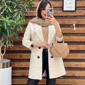مانتو یقه انگلیسی چهار دکمه کد 3367