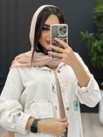 مانتو گلدوزی سفید