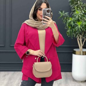 مانتو جلوباز جیب پرچی کد 3382