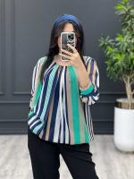 استایل با شومیز فیروزه ای