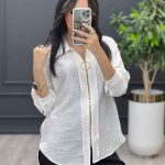 شومیز جلو زیپ کد 3412