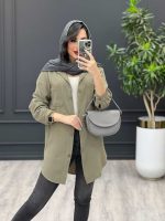 استایل با مانتو خاکی