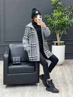 استایل با پالتو چهارخونه
