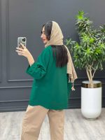 مانتو سبز تیره ارزان