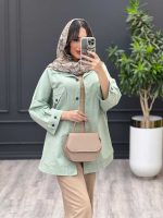 استایل با مانتو صابونی
