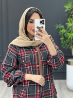 استایل با مانتو ذغالی