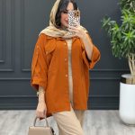 مانتو دوجیب پیله آستین پاگن کد 3511