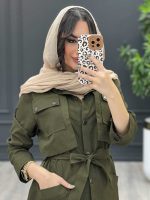 استایل با مانتو زیتونی