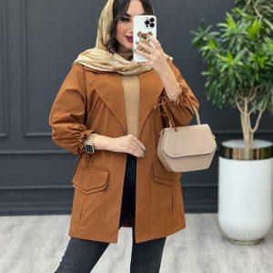 بارانی سرجیب دوبل آستین بنددار