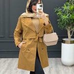 بارانی چهاردکمه یقه دوبل کد 3523