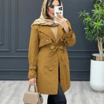 بارانی ژیله دکمه دار کد 3524