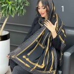 شال نخی طرح دار کد 3431