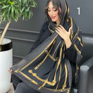 شال نخی طرح دار کد 3431
