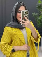 استایل با مانتو زرد