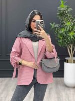 مانتو راه راه آستین گت دار