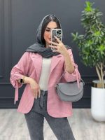 استایل با مانتو صورتی