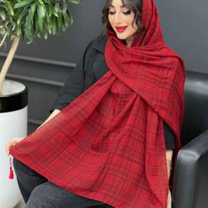 شال طرح بافت حصیری کد 3085