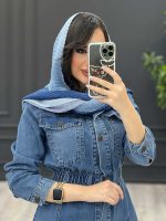 مانتو جین آبی