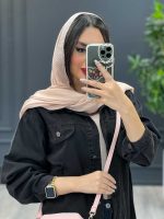 استایل با مانتو جین ذغالی