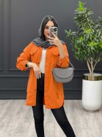 خرید اینترنتی مانتو نارنجی