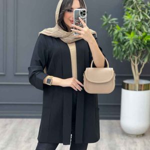 مانتو دو جیب آستین برگردون کد 3441