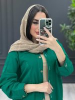 مانتو لینن سبز