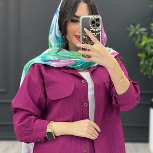 مانتو شلوار بنفش
