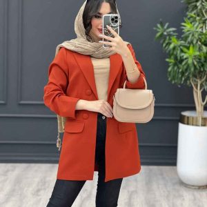 مانتو کتی چهار دکمه جیب نما کد 3453