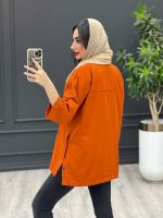 مانتو دو جیب بغل سه دکمه کد 3485 - تصویر 16