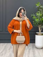 مانتو دو جیب بغل سه دکمه کد 3485 - تصویر 17